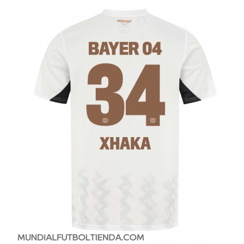 Camiseta Bayer Leverkusen Granit Xhaka #34 Segunda Equipación Replica 2024-25 mangas cortas